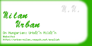 milan urban business card